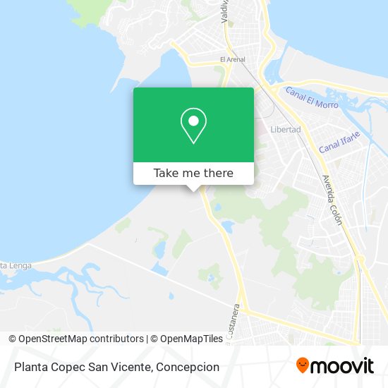 Planta Copec San Vicente map