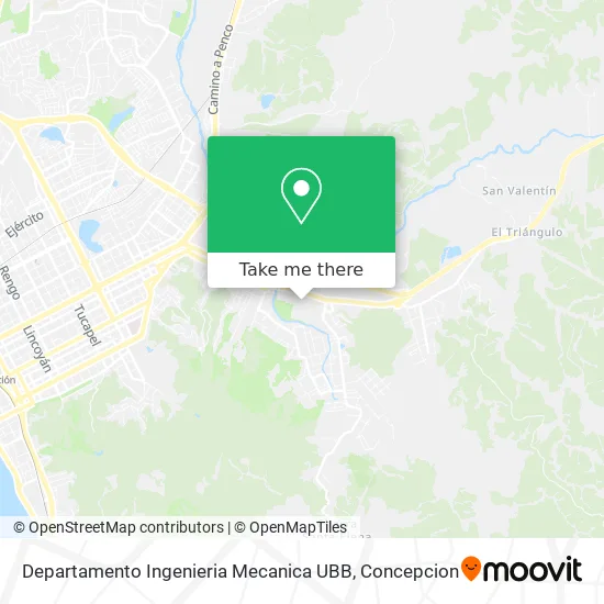Mapa de Departamento Ingenieria Mecanica UBB