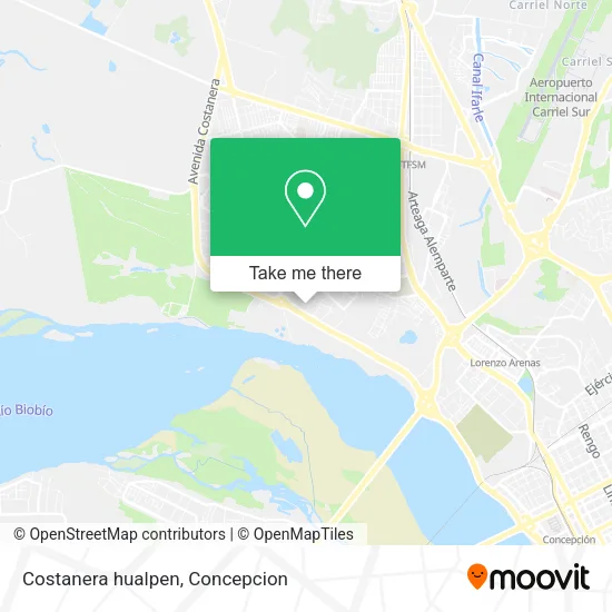Costanera hualpen map