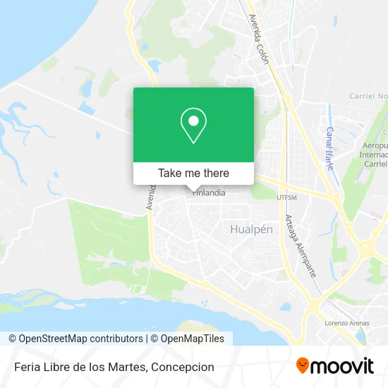 Feria Libre de los Martes map
