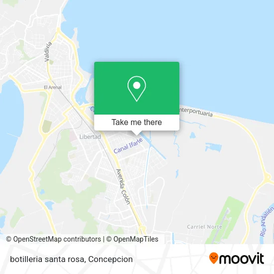 Mapa de botilleria santa rosa