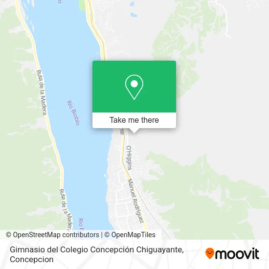 Mapa de Gimnasio del Colegio Concepción Chiguayante
