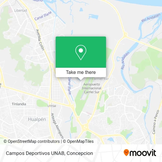 Mapa de Campos Deportivos UNAB