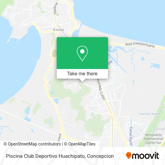 Piscina Club Deportivo Huachipato map