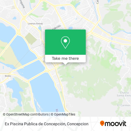 Mapa de Ex Piscina Publica de Concepción