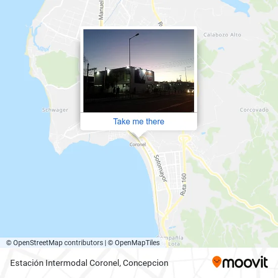 Estación Intermodal Coronel map