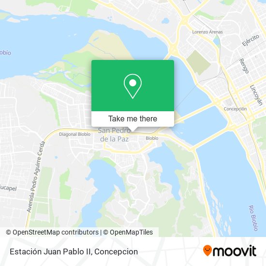 Mapa de Estación Juan Pablo II