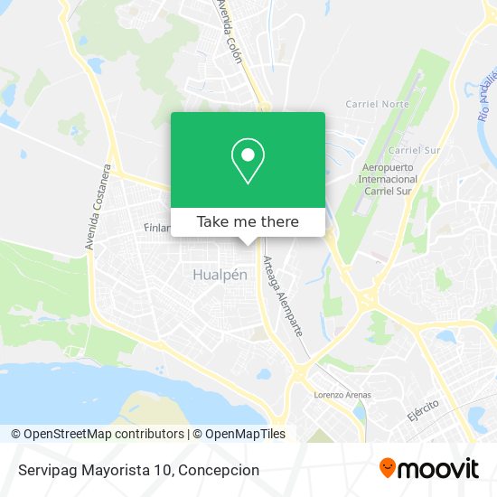 Mapa de Servipag Mayorista 10