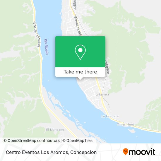 Mapa de Centro Eventos Los Aromos