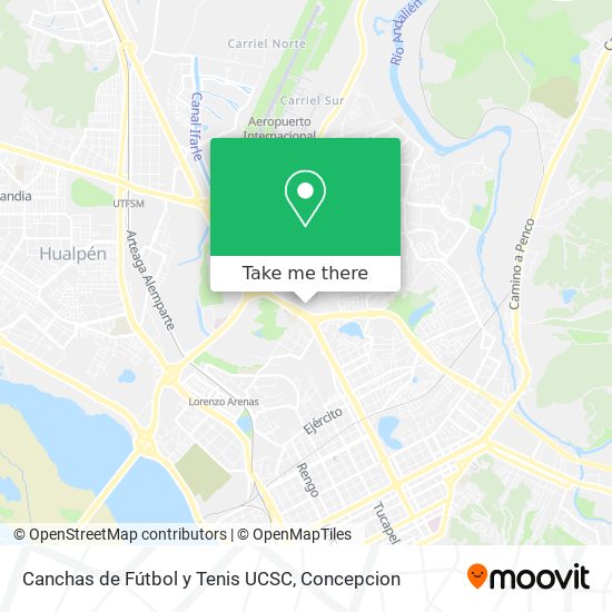 Canchas de Fútbol y Tenis UCSC map