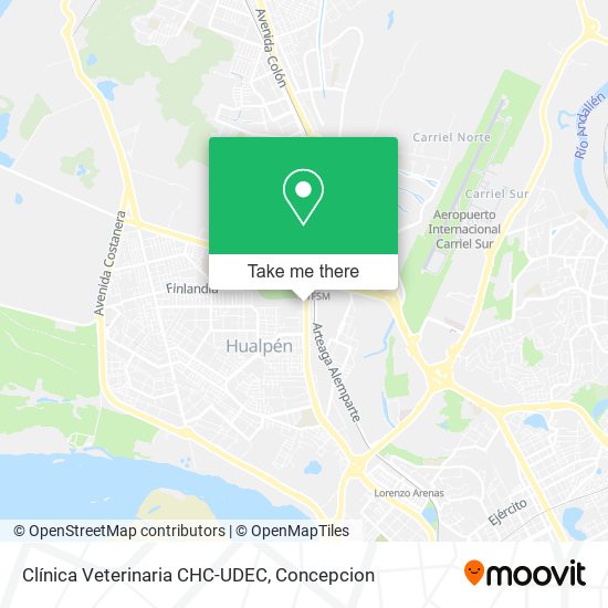 Mapa de Clínica Veterinaria CHC-UDEC