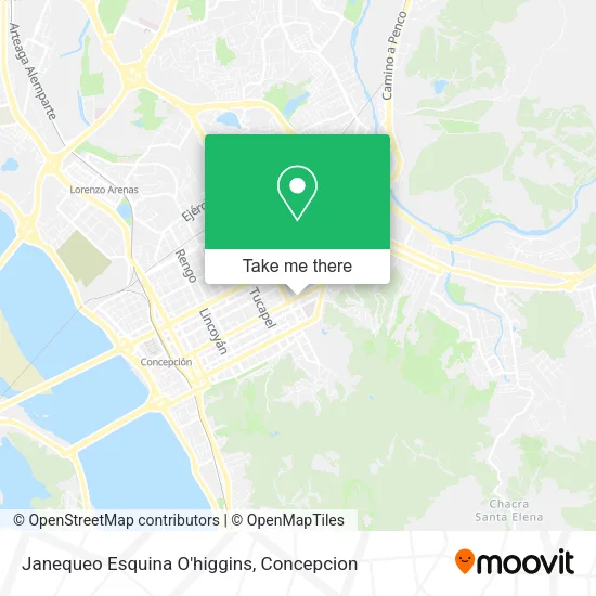 Mapa de Janequeo Esquina O'higgins