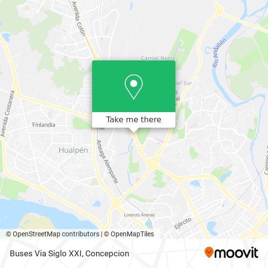 Mapa de Buses Via Siglo XXI