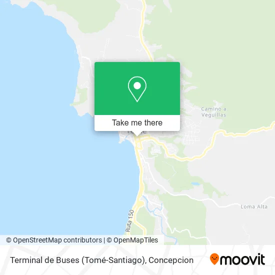 Mapa de Terminal de Buses (Tomé-Santiago)