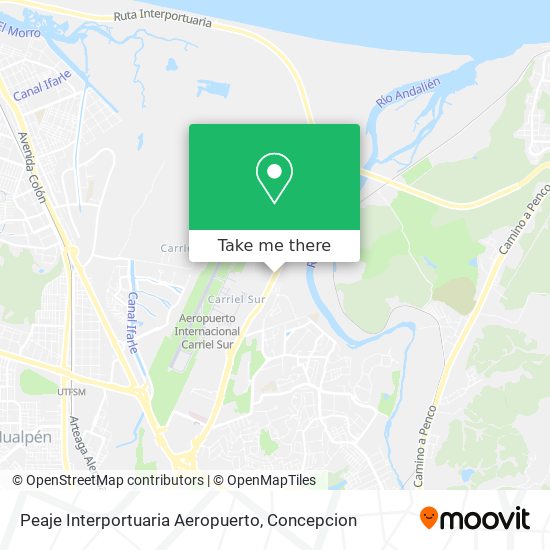 Mapa de Peaje Interportuaria Aeropuerto