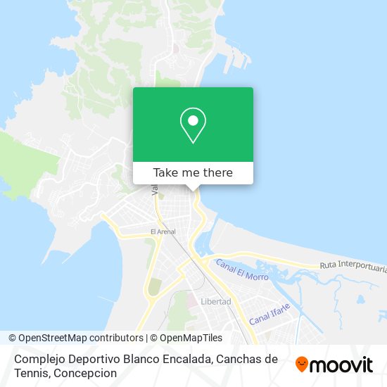 Complejo Deportivo Blanco Encalada, Canchas de Tennis map