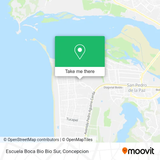 Mapa de Escuela Boca Bio Bio Sur