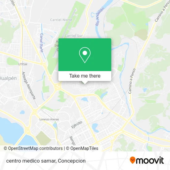 Mapa de centro medico samar
