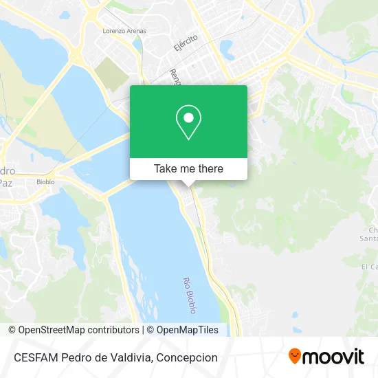 Mapa de CESFAM Pedro de Valdivia