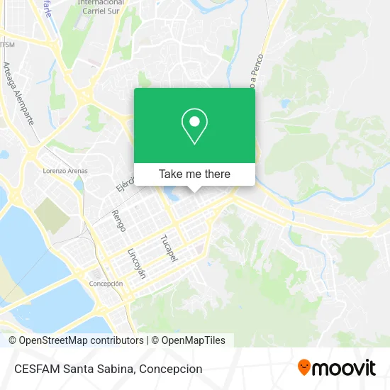 Mapa de CESFAM Santa Sabina