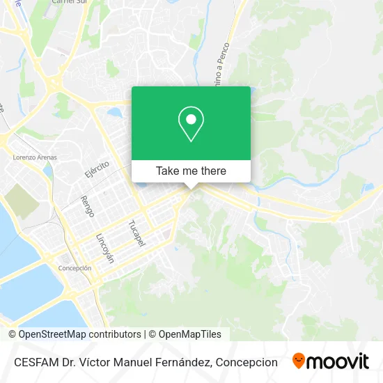 Mapa de CESFAM Dr. Víctor Manuel Fernández