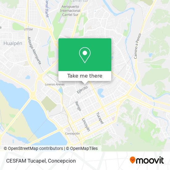 Mapa de CESFAM Tucapel