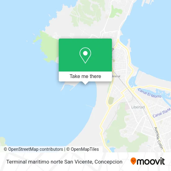 Mapa de Terminal maritimo norte San Vicente
