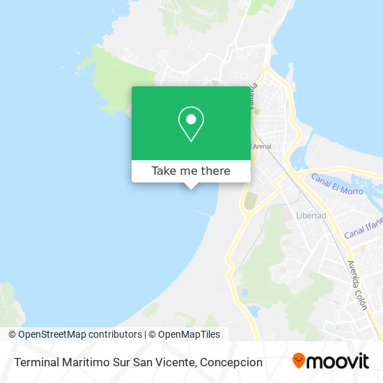 Terminal Maritimo Sur San Vicente map