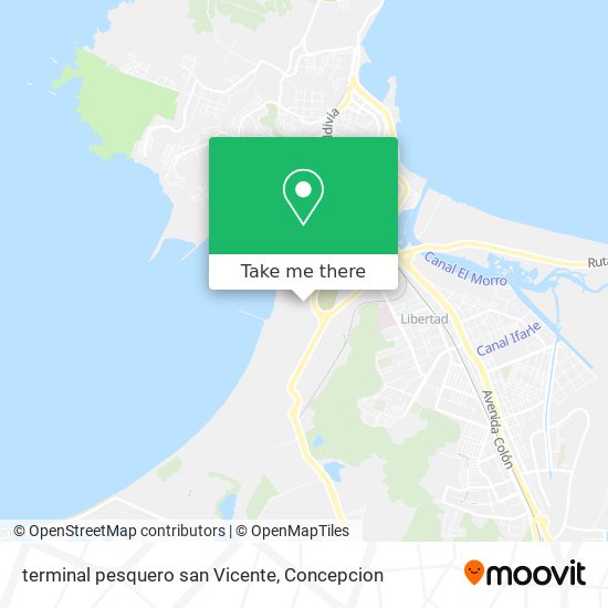 Mapa de terminal pesquero san Vicente