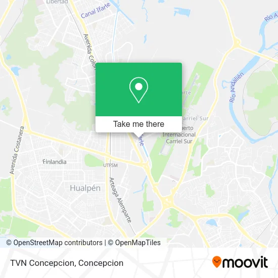 Mapa de TVN Concepcion