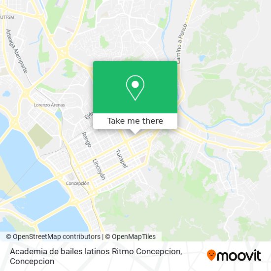 Mapa de Academia de bailes latinos Ritmo Concepcion