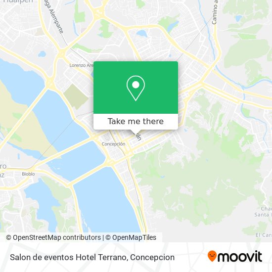 Salon de eventos Hotel Terrano map
