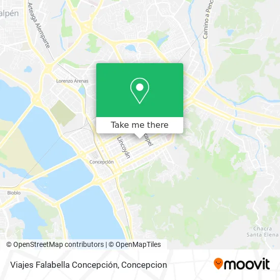 Mapa de Viajes Falabella Concepción