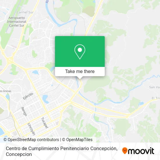 Mapa de Centro de Cumplimiento Penitenciario Concepción