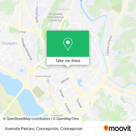 Mapa de Avenida Paicavi, Concepción