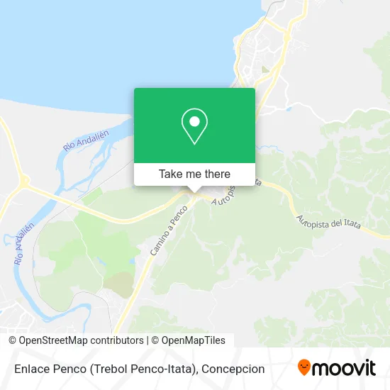 Mapa de Enlace Penco (Trebol Penco-Itata)
