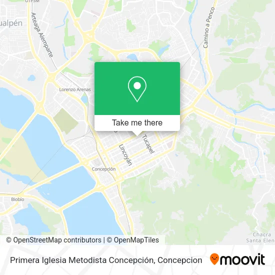 Mapa de Primera Iglesia Metodista Concepción