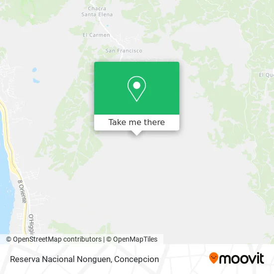 Mapa de Reserva Nacional Nonguen