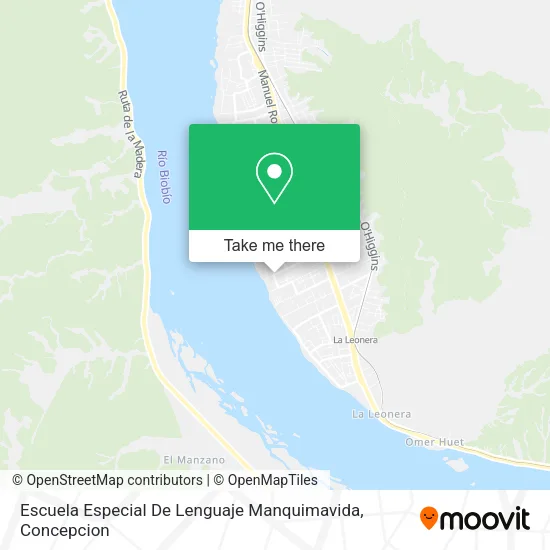 Mapa de Escuela Especial De Lenguaje Manquimavida