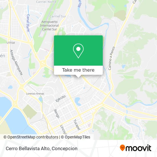 Cerro Bellavista Alto map