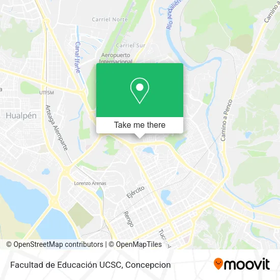 Mapa de Facultad de Educación UCSC