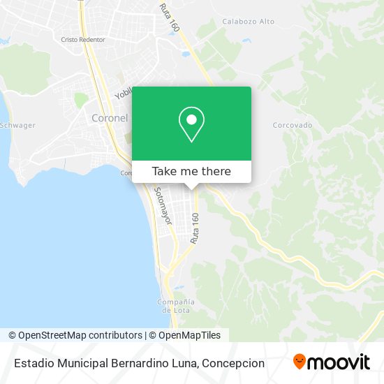 Mapa de Estadio Municipal Bernardino Luna