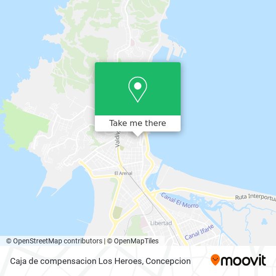 Mapa de Caja de compensacion Los Heroes