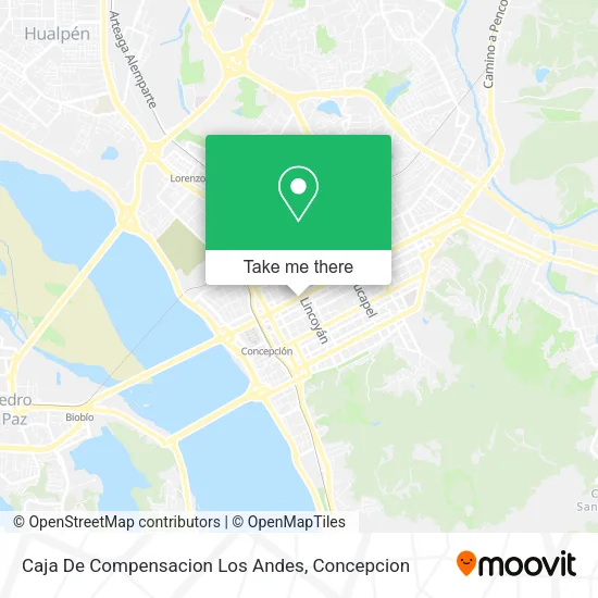 Mapa de Caja De Compensacion Los Andes
