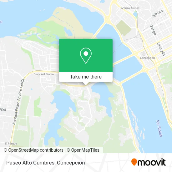 Mapa de Paseo Alto Cumbres