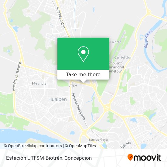 Mapa de Estación UTFSM-Biotrén