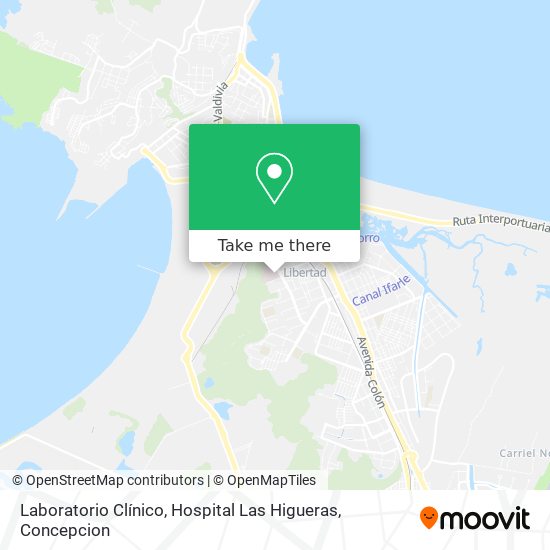 Laboratorio Clínico, Hospital Las Higueras map