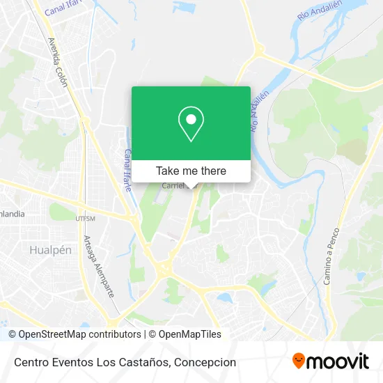 Mapa de Centro Eventos Los Castaños
