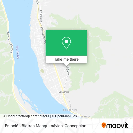 Mapa de Estación Biotren Manquimávida