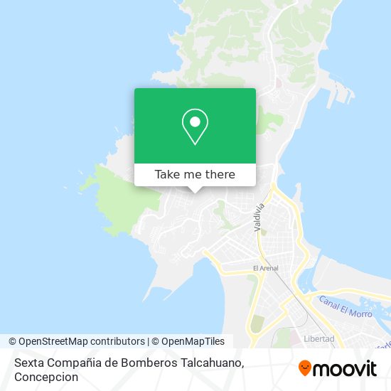 Mapa de Sexta Compañia de Bomberos Talcahuano